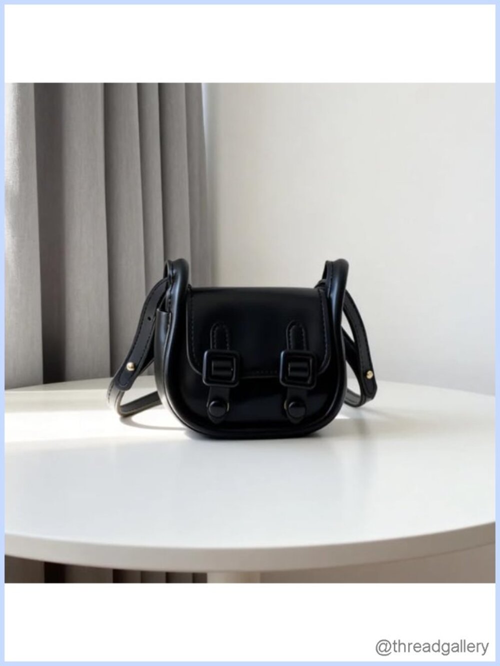 Mini Saddle Crossbody Bag Small Shoulder Bag Structured Elegant Design